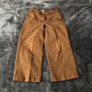 Everlane wide leg crop pant - size 14 - Ochre